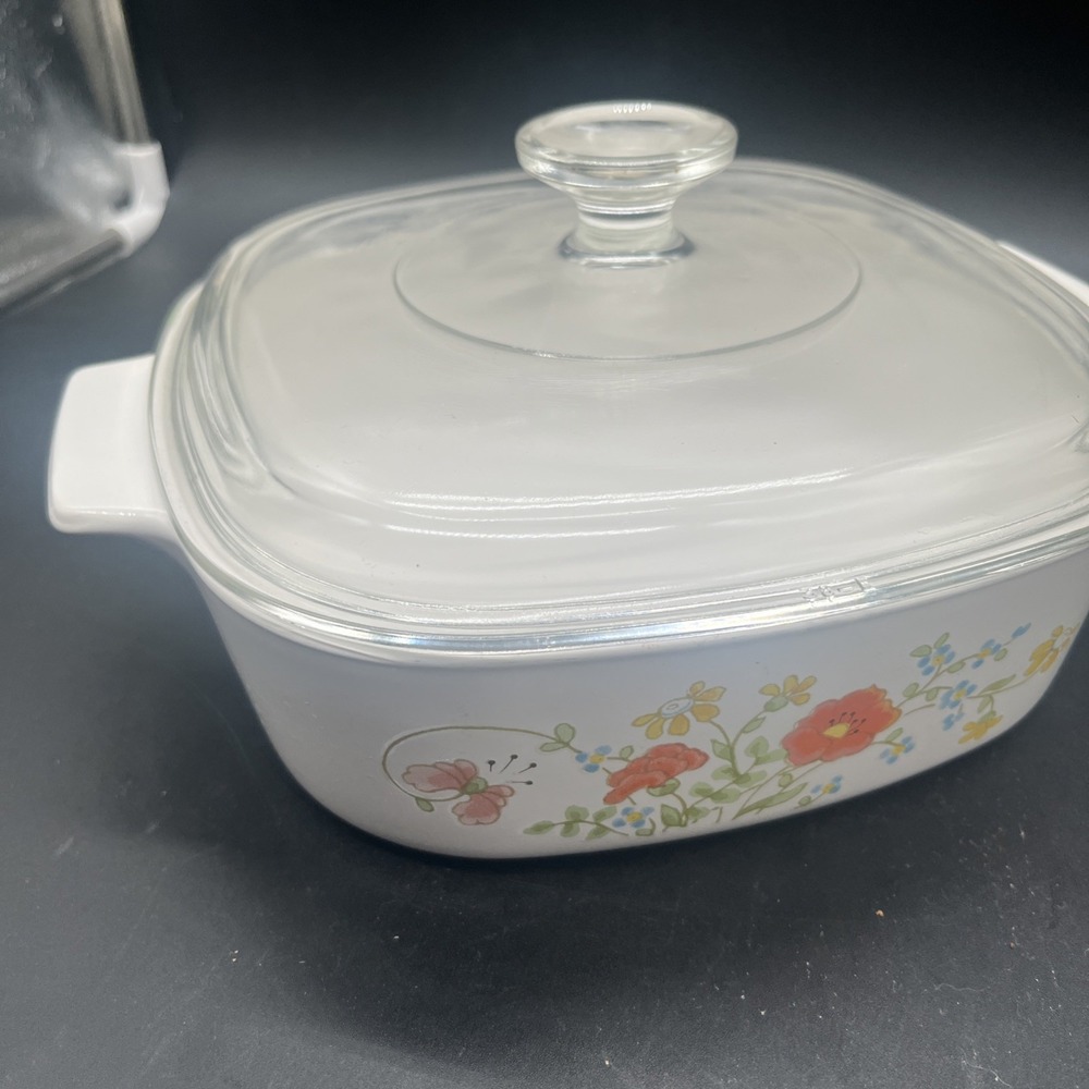 Vintage Corning Ware Wildflower A-2-B 2 Quart Casserole Dish With Lid - Picture 9 of 16